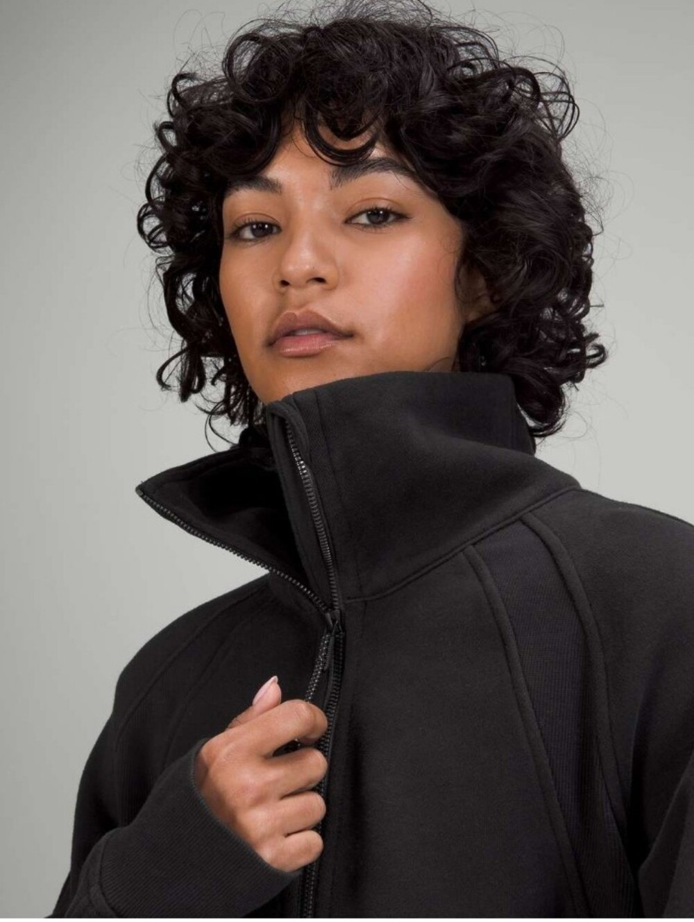 #142. Lululemon Scuba Oversized Funnel Neck Shirt - Black - Picture 5 of 10